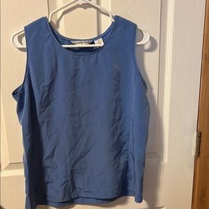Investments Blue Boxy Sleeveless Tank Top